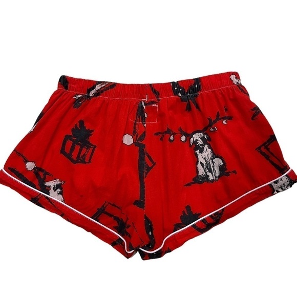 Sant & Abel X Donald Robertson Red Christmas Pajama Shorts Sz XS - Picture 2 of 6